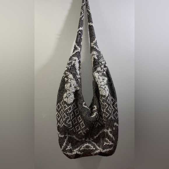 Urban Renewal➕Urban Outfitters Pattern Block Sweater Hobo Bag - Picture 1 of 6